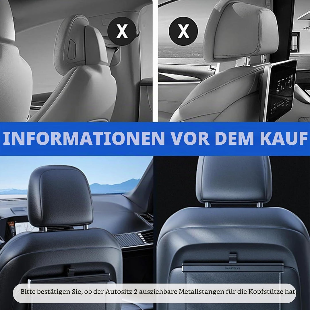 Auto Tisch Rücksitz Beifahrer, Klappbarer Auto Esstisch mit Getränkehalter &amp; Handyhalter, Faltbarer