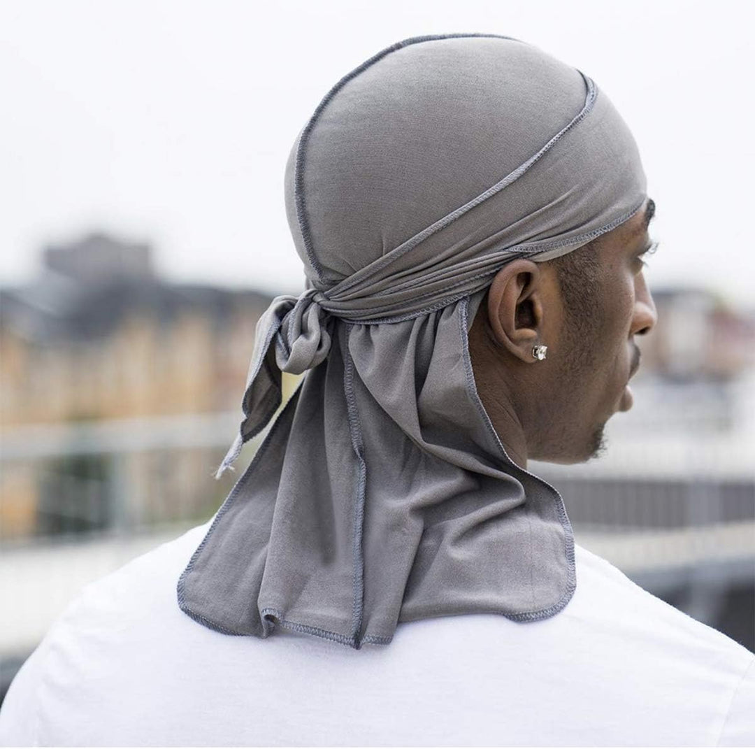 Durags Doo Rag Dew Rags für Herren, 360 Wellen, Samt, Durags, Kopfbedeckung, Totenkopfmütze, Kopfbed