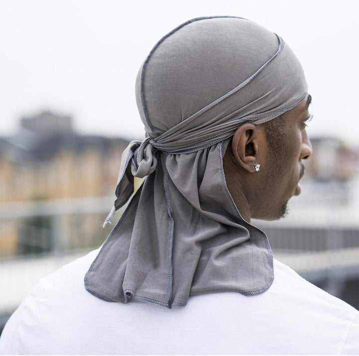 Durags Doo Rag Dew Rags für Herren, 360 Wellen, Samt, Durags, Kopfbedeckung, Totenkopfmütze, Kopfbed