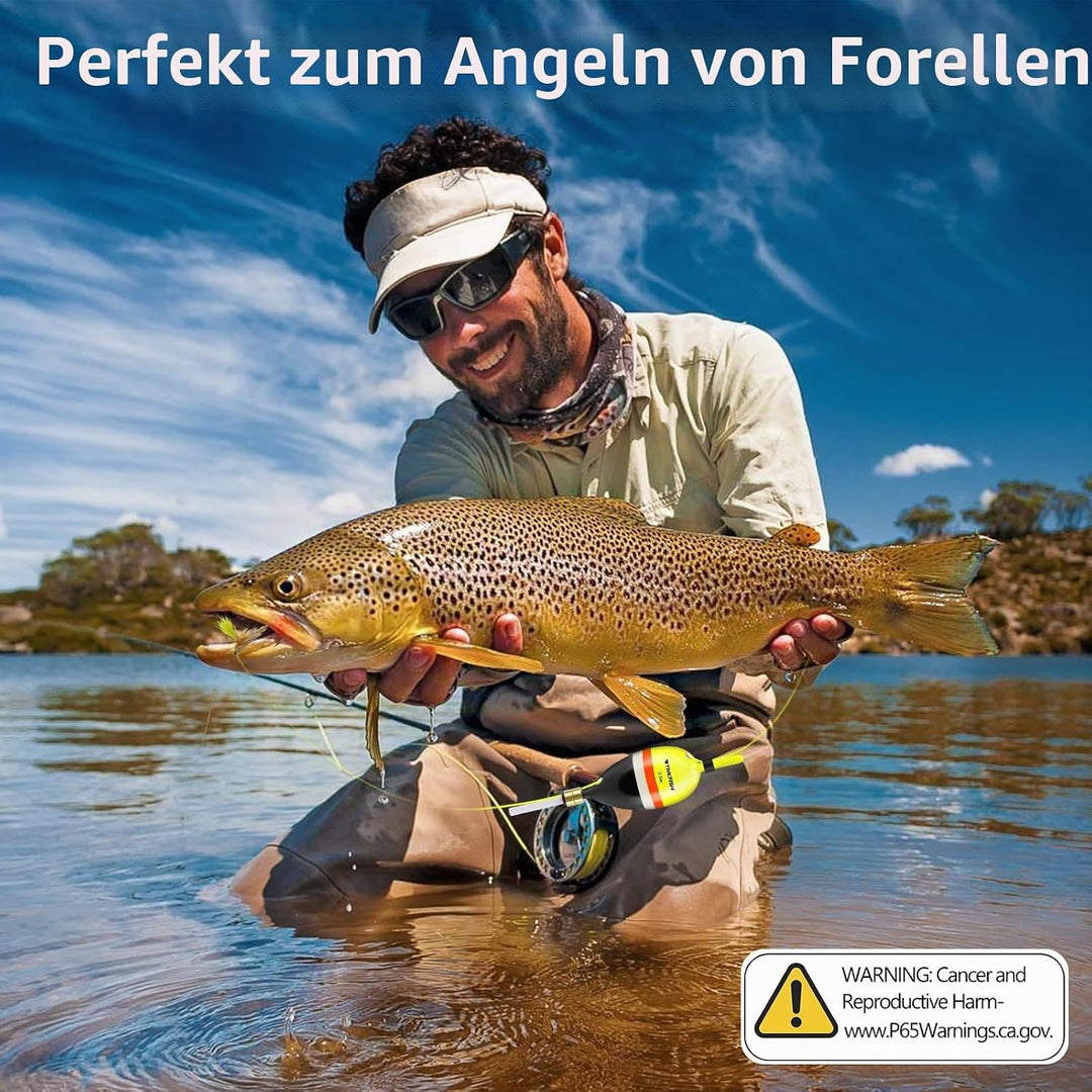 THKFISH Angelposen Set, 5 Stück Holz Posen Angeln, Schwimmer Angeln Bobber Float mit Verstellbarer M