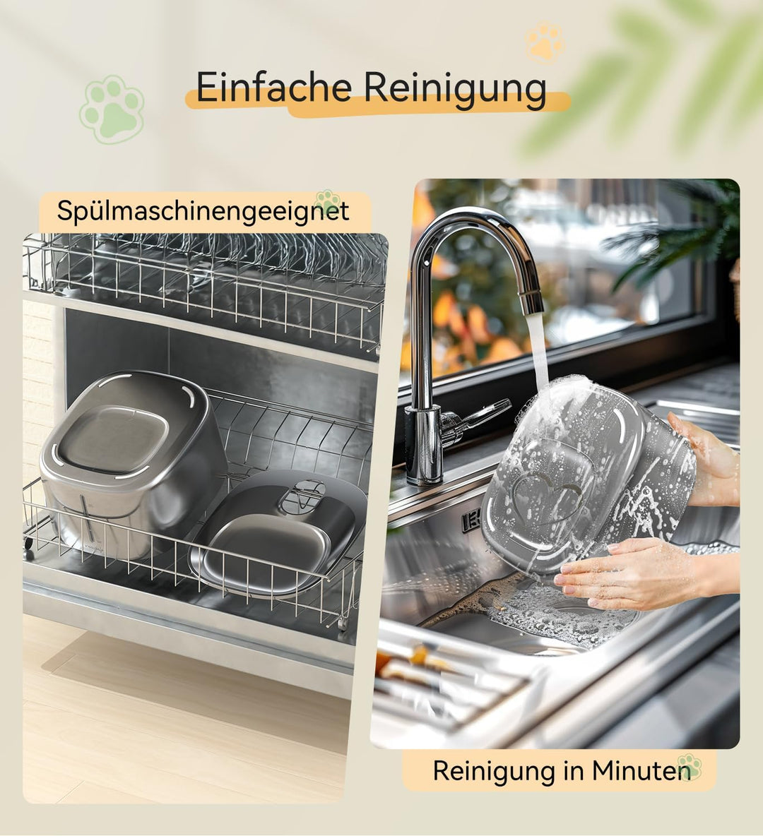 Katzenbrunnen Edelstahl Kabellos,4,1L 4000mAh, Schwarz, No Adapter | 4000mAh, 3 Modi (Sensor/Zeit/Da