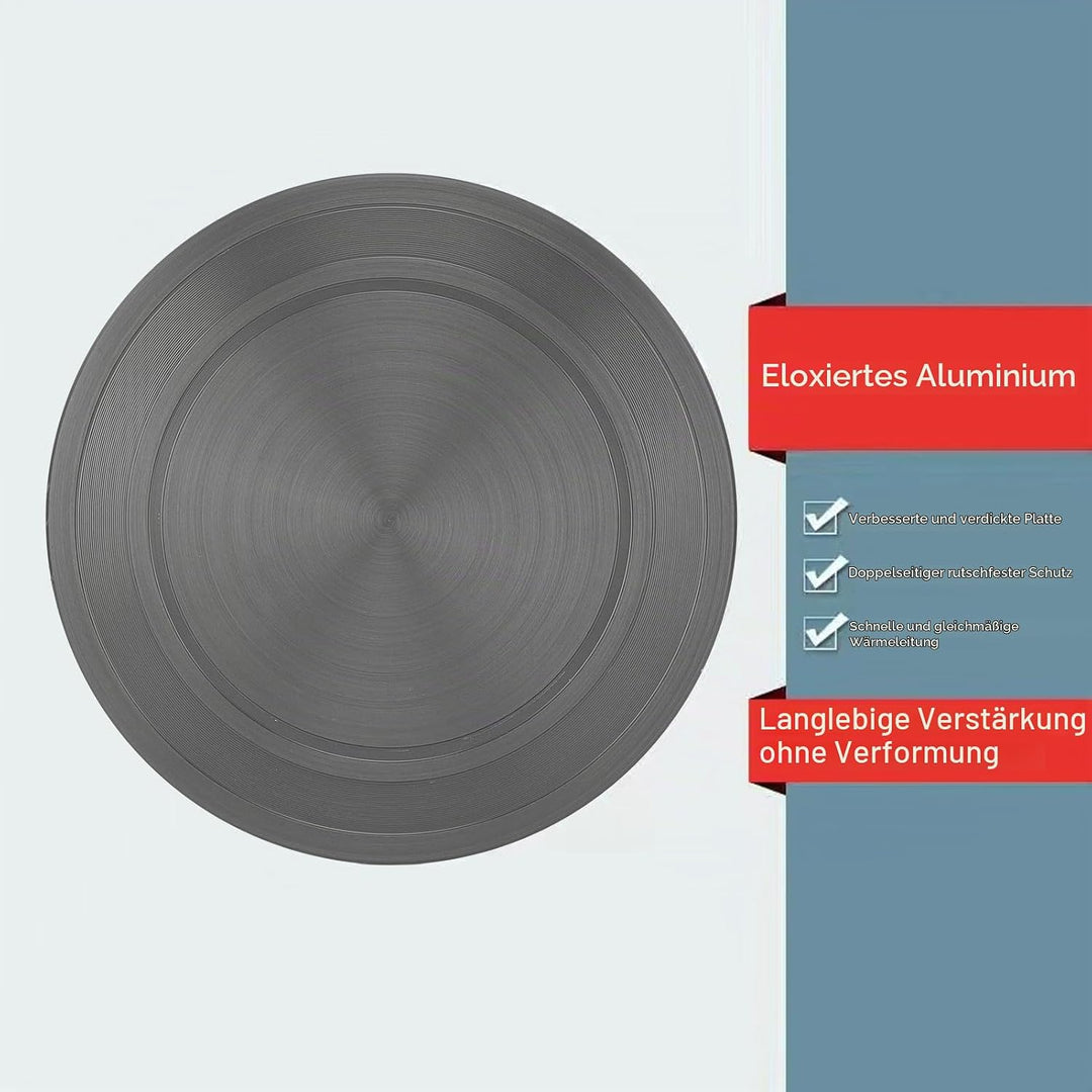 Wärmediffusor für Gasherd, 20 x 0,4cm Aluminiumlegierung Wärmeverteiler Auftauplatte Simmer Ringplat