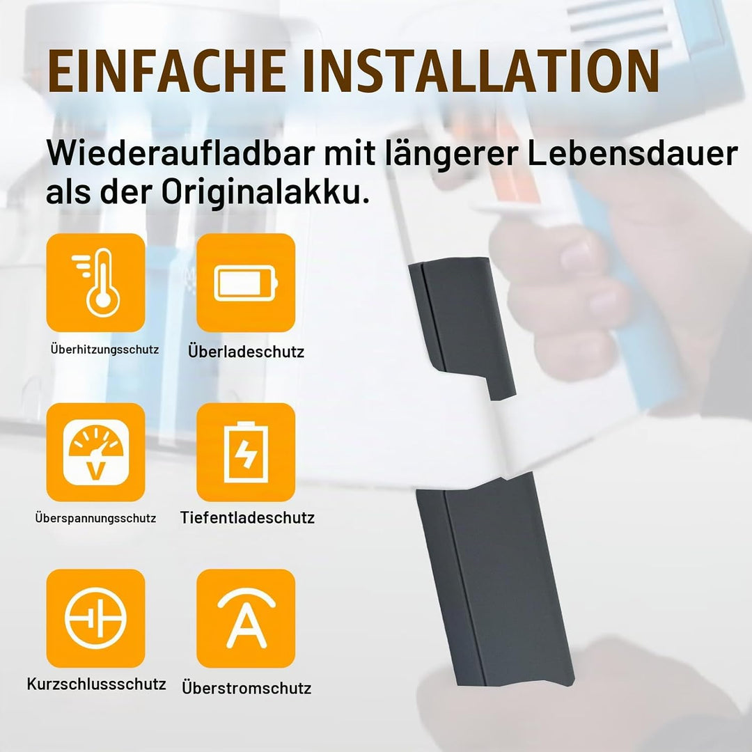 Akku für Genius Invictus X7, X7-01, X9, X9-01, A8, A9 Staubsauger, Für iRobot H1 Staubsauger Akku AB