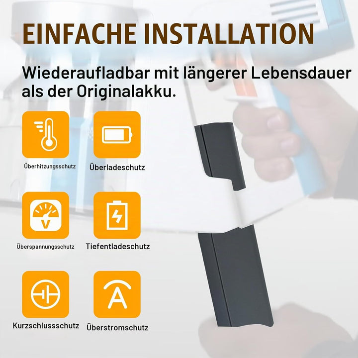 Akku für Genius Invictus X7, X7-01, X9, X9-01, A8, A9 Staubsauger, Für iRobot H1 Staubsauger Akku AB