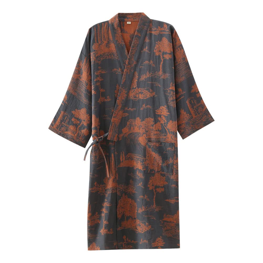 OWLONLINE Pyjama im japanischen Stil, japanischer Kimono-Anzug aus Gaze-Baumwolle L Multicoloured-01