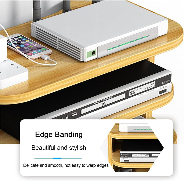Hggzeg WiFi Router Aufbewahrungsbox Schwebende Regale TV Set-Top-Rack, Wandmontage mehrschichtige Ka