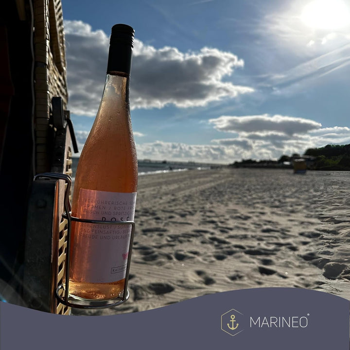 MARINEO Strandkorb Getränkehalter Flaschenhalter Becherhalter Halter für Strandkörbe - für Gläser, B