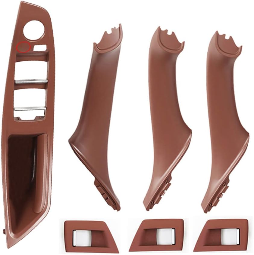 Hacreyatu 7PC LHD Innentürgriff Innentürverkleidung Pull für B-M-W 5er F10 F11 520 523 525 528 530 5