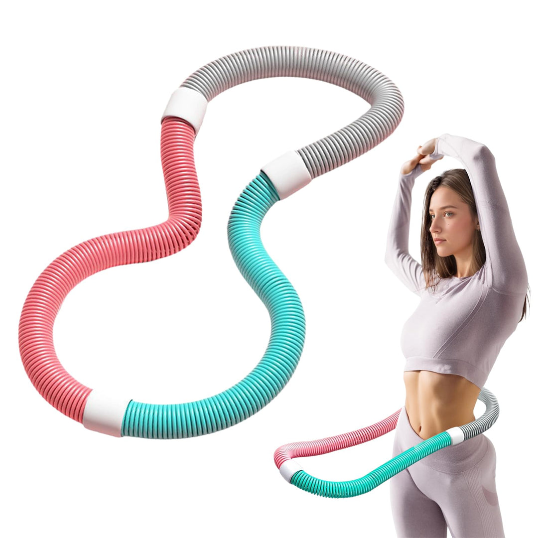 Hula Hoop Reifen Erwachsene,1,2 kg Fitness-Hula-Hoop-Reifen mit Gewicht,Klappbare Aufbewahrung, Weic