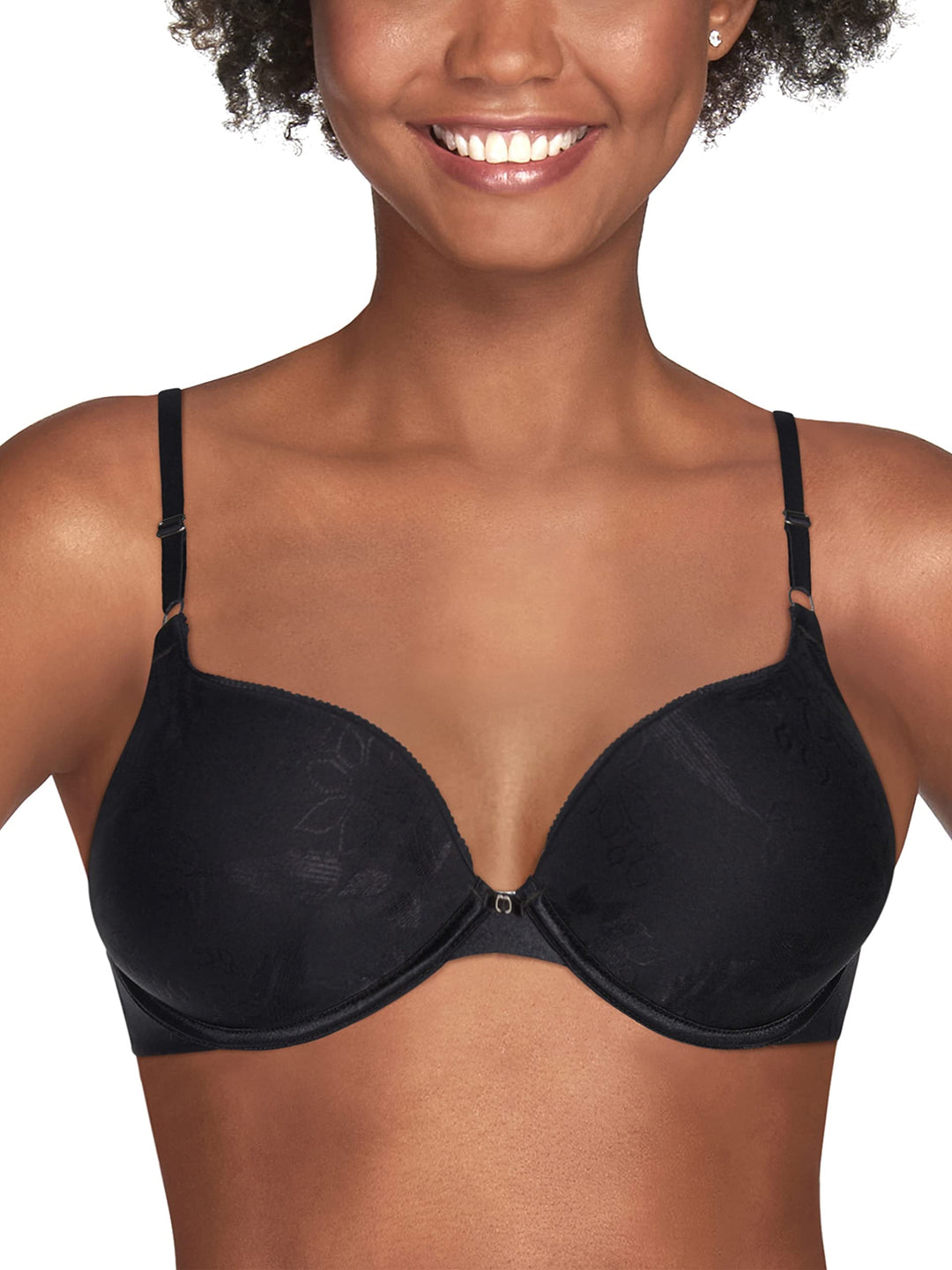 Vanity Fair Damen Push-Up-BH 85C Schwarzer Jacquard, 85C Schwarzer Jacquard