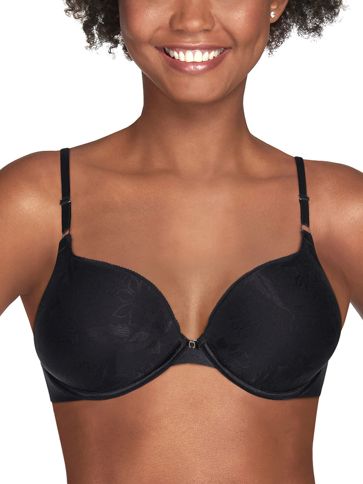 Vanity Fair Damen Push-Up-BH 85C Schwarzer Jacquard, 85C Schwarzer Jacquard