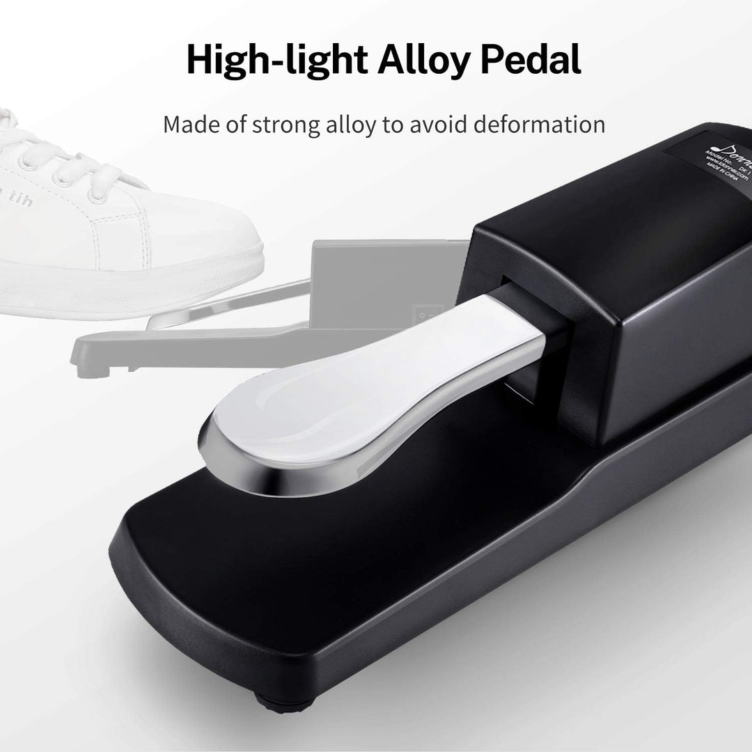 Donner DSP-001 Sustain-Pedal für Keyboard, Klavier Sustain-Pedal Universal-Dämpfer-Fusspedal für Dig