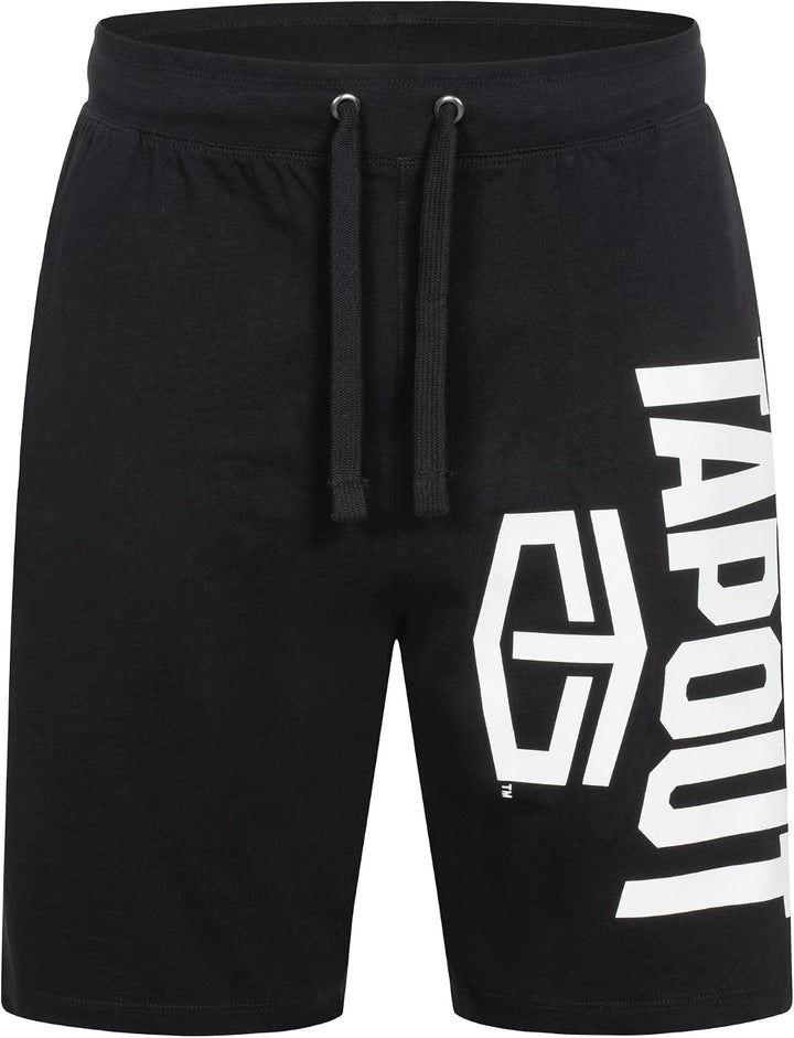 Tapout Herren Shorts Normale Passform Active Basic Shorts M Black/White, M Black/White
