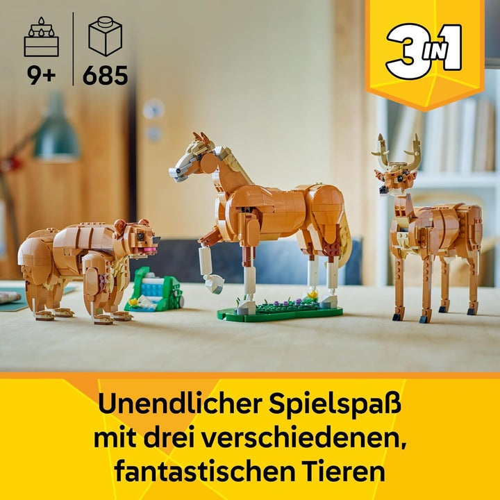 LEGO Creator 3in1 Prächtiges Ross - Kinder Spielzeug Tiere - Tierfigur verwandelt Sich in EIN Bären-
