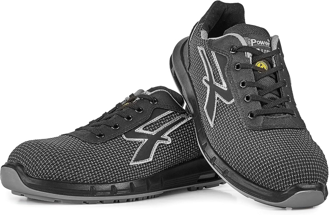 U-POWER - Scudo Plus ESD S3 CI SRC - Scarpe - Bassa 44 EU Schwarz Grau, 44 EU Schwarz Grau