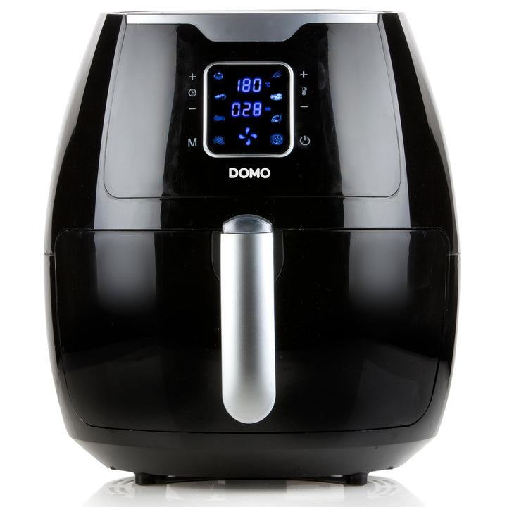 DOMO DO513FR Airfryer Heissluftfritteuse XXL 5,5 l,Schwarz/Silberfarben