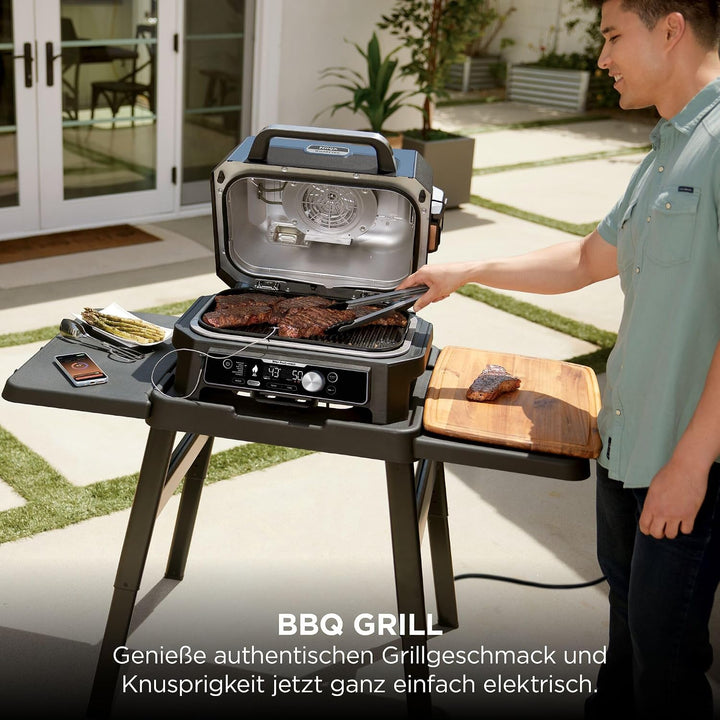 Ninja Woodfire Pro Connect XL Elektrischer BBQ Smoker Grill, App-Steuerung, digitaler Temperaturfühl