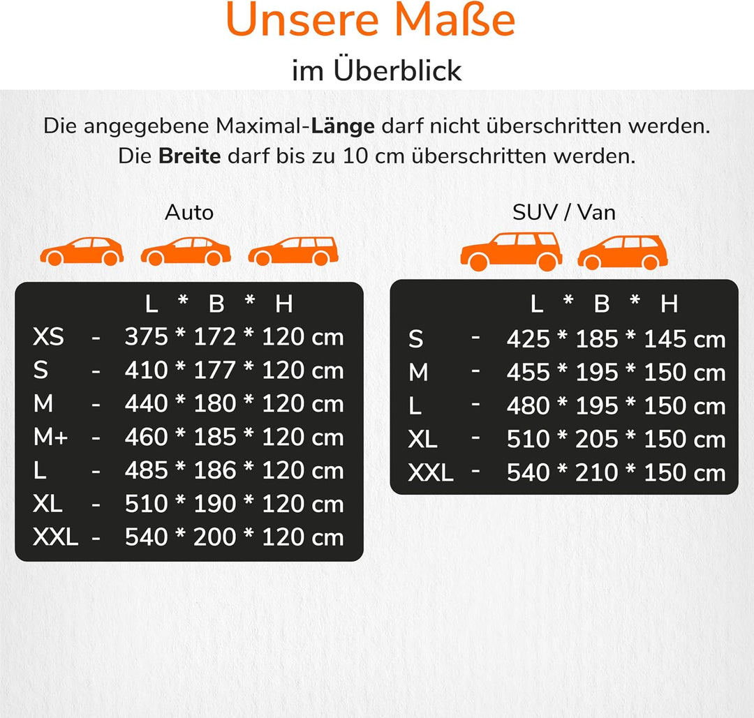 Upgrade4cars Premium Autoabdeckung Outdoor Vollgarage Wasserdicht Version 2026 | Auto Abdeckplane Ko