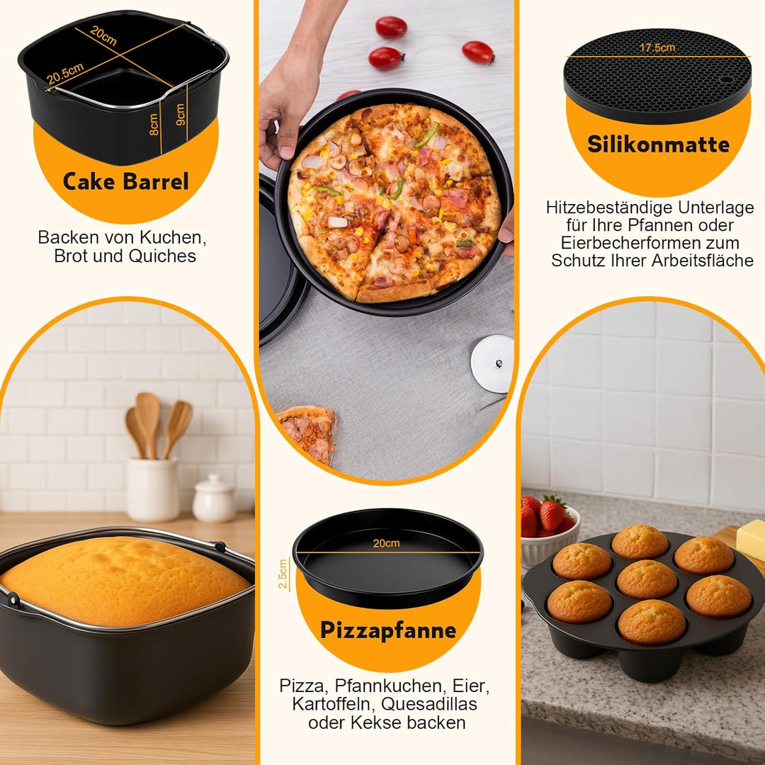 Heissluftfritteuse Zubehör für COSORI Turboblaze 5,5L/6L/6,2L/6,4L/Turbo Tower Pro 10,8L, Quadratisc
