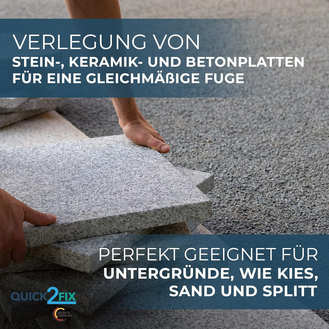 QUICK2FIX® Splittbettlager SET- Sandbettlager - Kiesbettlager - SET - (30 x Ganze + 20 x Halbe + 4 x