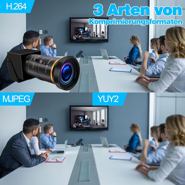 ELP USB-Kamera 4K 60fps HDMI Zoom Manuell 5-50mm 10X Webcam PC Computer H.264 Industrie Sicherheit 5