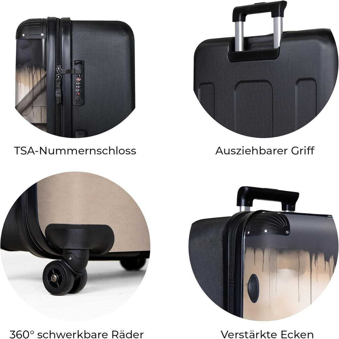 Koffer XL Gross 77x51.5x28 cm Reisekoffer mit Rollen Leicht Trolley grosser Hartschalenkoffer Rollko