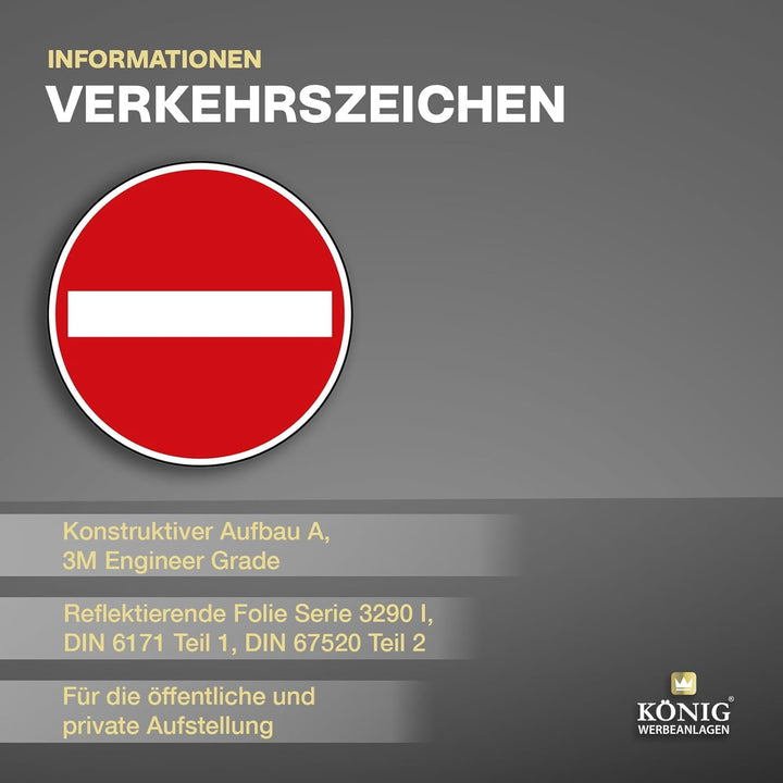 Verkehrszeichen Verbot der Einfahrt Nr. 267 | Ø 420mm, Alu 2mm, RA1 | Original Verkehrsschild nach S