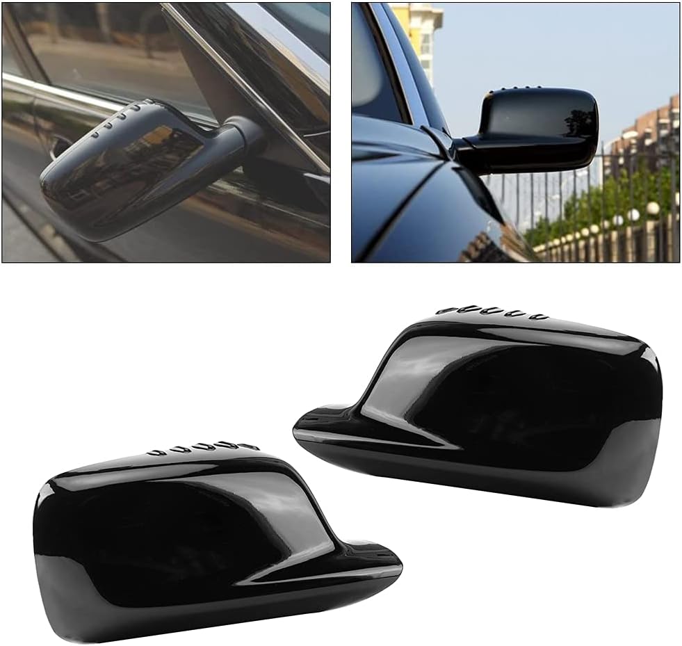 Fydun 2 Stück Rückspiegelabdeckung Paar Linke + Rechte Rückspiegel-Abdeckkappe 51167074236 Ersatz fü