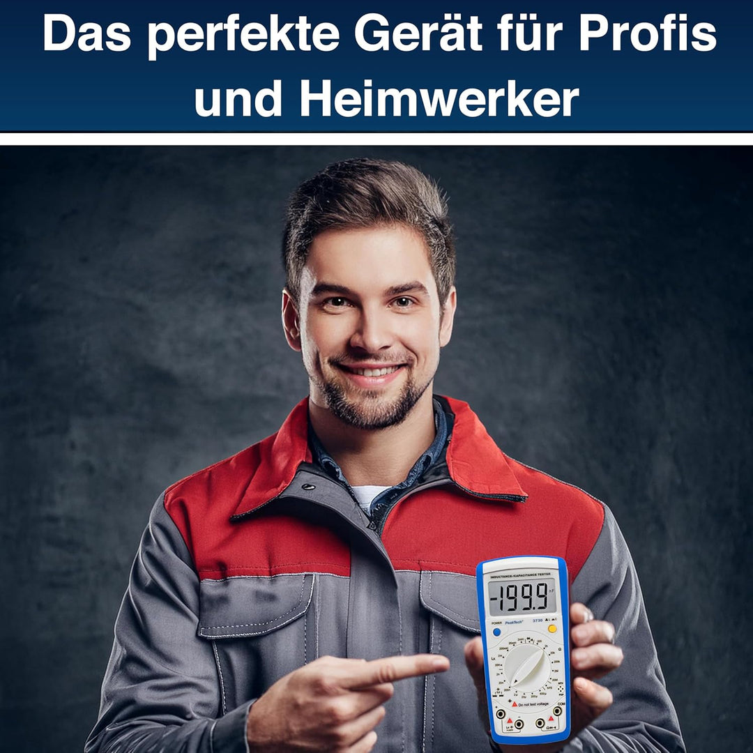 PeakTech LCR-Messgerät, max. 200 µF / 20 H / 20Mohm, 1 Stück, P 3730, Blau Weiss