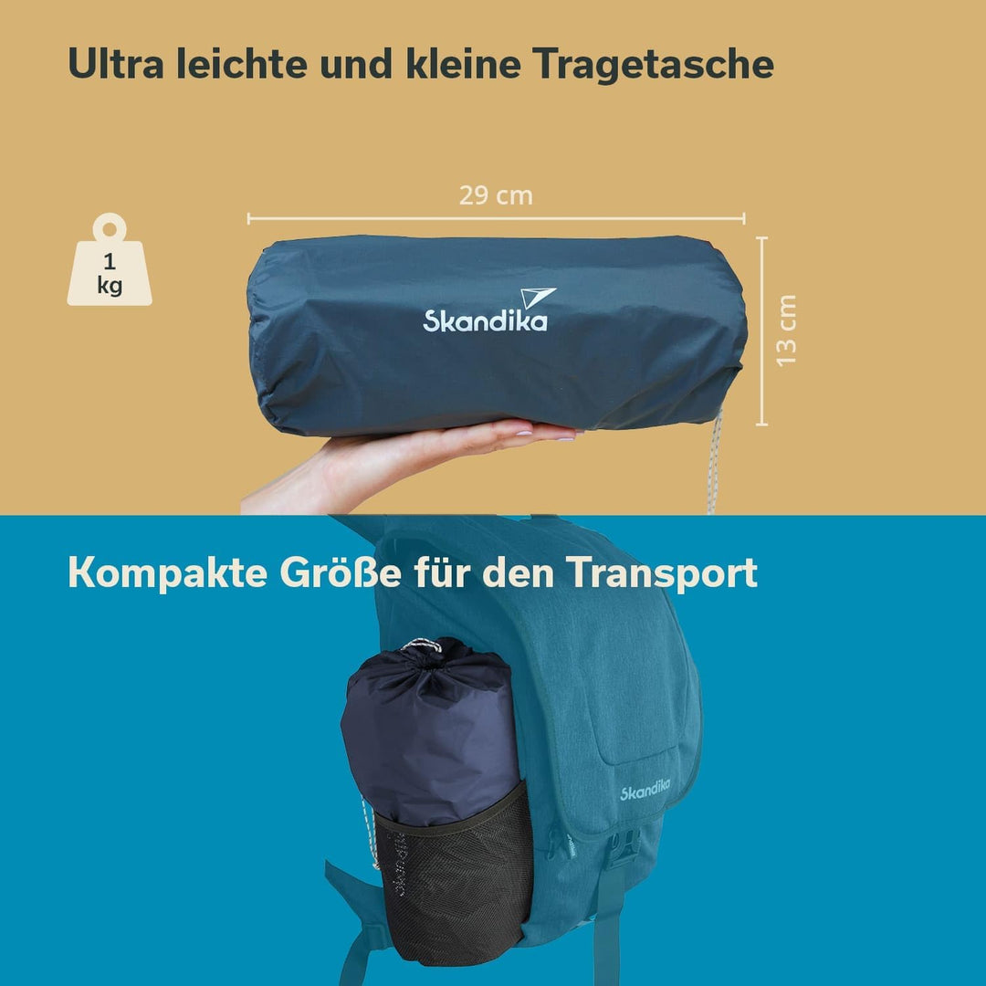 Skandika Isomatte Elite/Exclusive Air Single/Double | aufblasbare Matratze, kleines Packmass, leistu