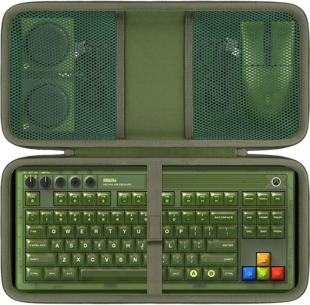 co2CREA Hart Tragbare Schutzhülle Etui Tasche für 8Bitdo Retro 87 Mechanical Keyboard,Hot Swappable