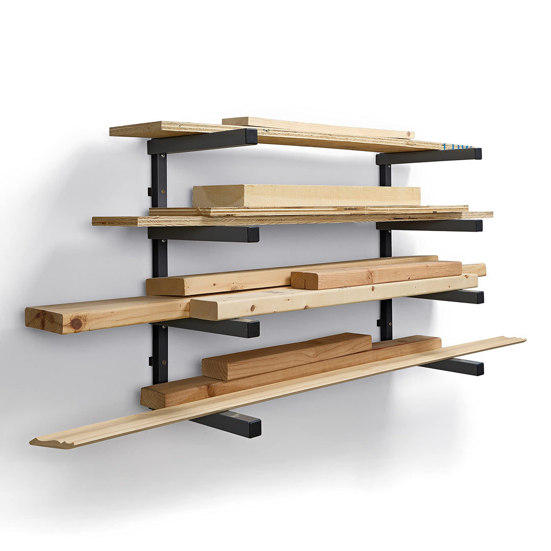 Bora Portamate Holzregal mit 4 Ebenen, Holzregal und Garagenwandaufbewahrung für den Innen- und Auss