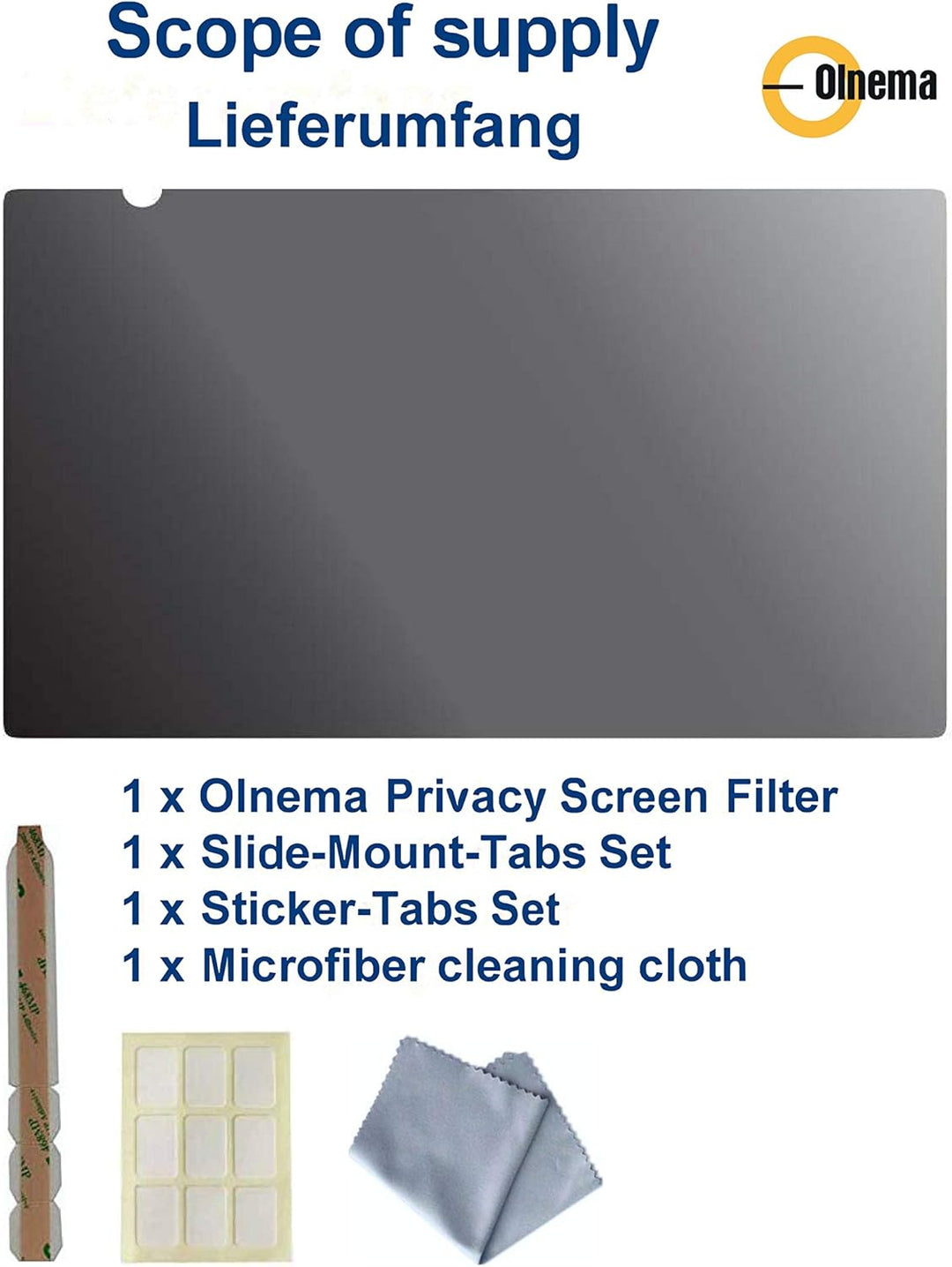 Olnema Laptop & Notebook Blickschutz Folie I Sichtschutz Folie I Privacy Filter I Blickschutzfilter