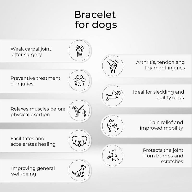 Ortocanis - Karpalgelenkbandage für Hunde mit Arthrose, Bänder- oder Sehnenverletzungen, Grösse S, G