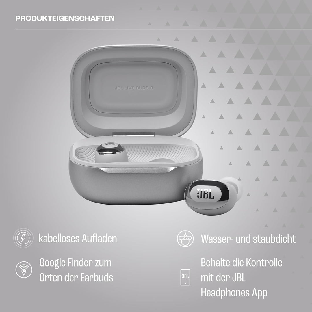 JBL Live Buds 3, Wireless Earbud-Kopfhörer mit Bluetooth, 40 Stunden Akkulaufzeit, True Adaptive Noi