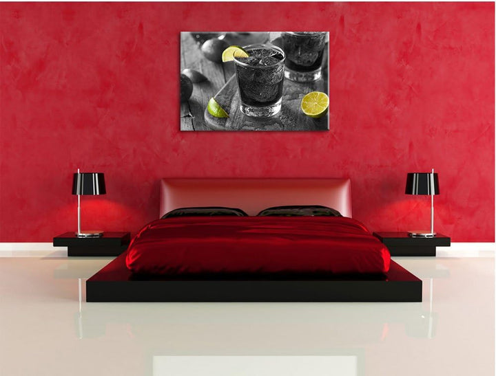 Pixxprint Erfrischender Cuba Libre als Leinwandbild/Grösse: 100x70 / Wandbild/Kunstdruck/fertig besp