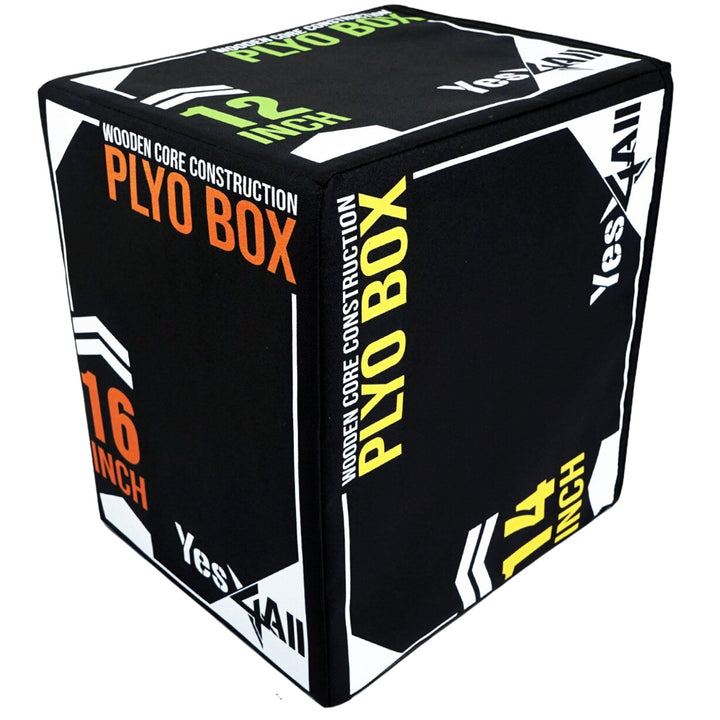 Yes4All 3 in 1 Soft Plyo Box mit Holzkern, Sprungbox, Plyometric Box Plattform für Sprungtraining, H