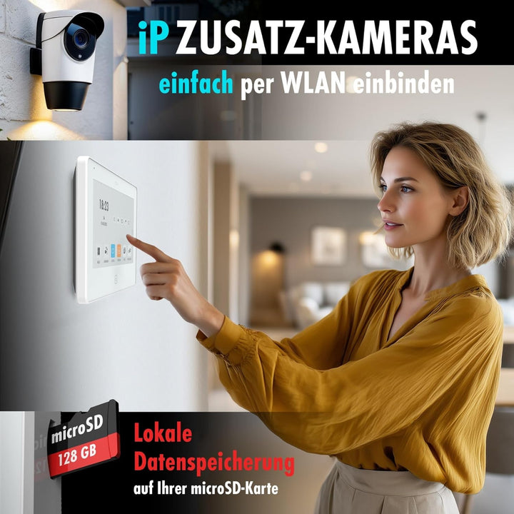 m-e ALLVISO Video Türsprechanlage, 2 Draht IP BUS, Aufputz Gegensprechanlage mit Kamera und Türöffne
