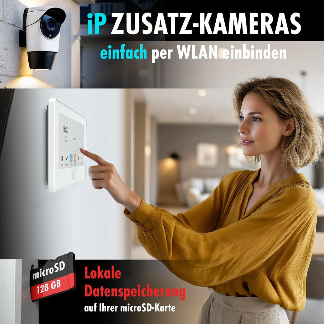 m-e ALLVISO Video Türsprechanlage, 2 Draht IP BUS, Unterputz Gegensprechanlage mit Kamera und Türöff