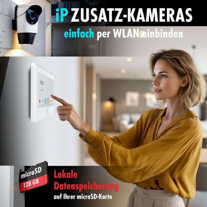 m-e ALLVISO Video Türsprechanlage, 2 Draht IP BUS, Unterputz Gegensprechanlage mit Kamera und Türöff