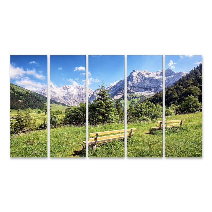 islandburner Bild auf Leinwand Karwendelgebirge Österreich Alpen Bilder Wandbilder Poster Leinwand 1