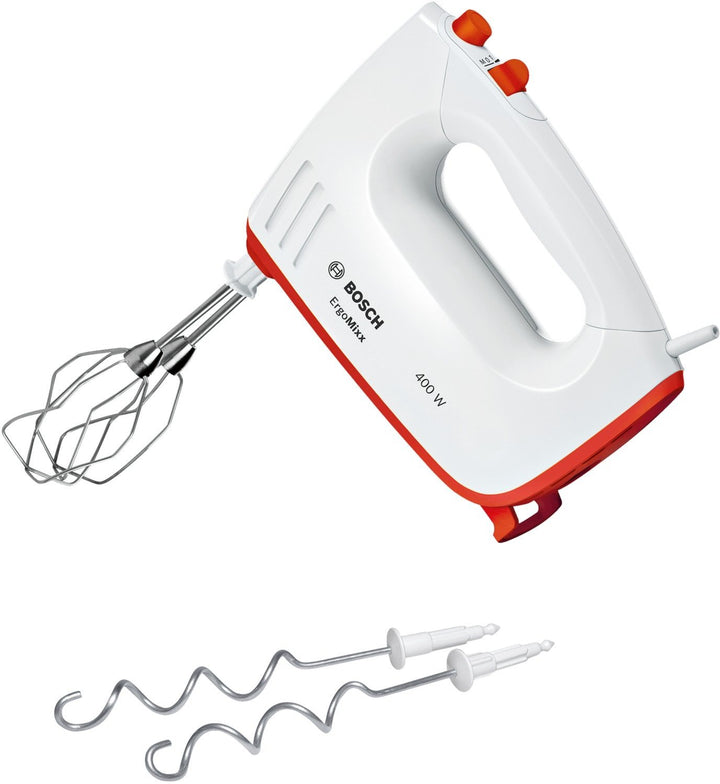 Bosch MFQ36300I Handrührer 400 W, 5 Stufen, weiss/impulsive orange, Weiss/Impulsive Orange