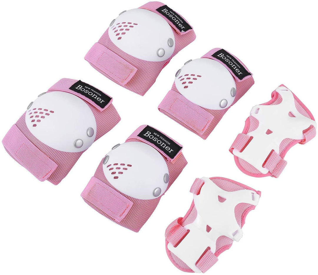 BOSONER Knieschoner Kinder Schoner Inliner Protektoren 6er Set Schützer Inliner Inline Skates Knie U