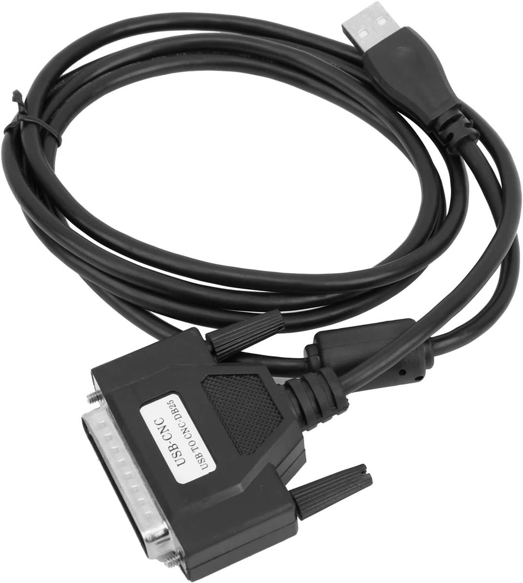 CNC-USB-Adapterkabel, schwarz DB25 12-Mbit/s-USB-Kabel zum Parallelkonverter Transformator Computer-