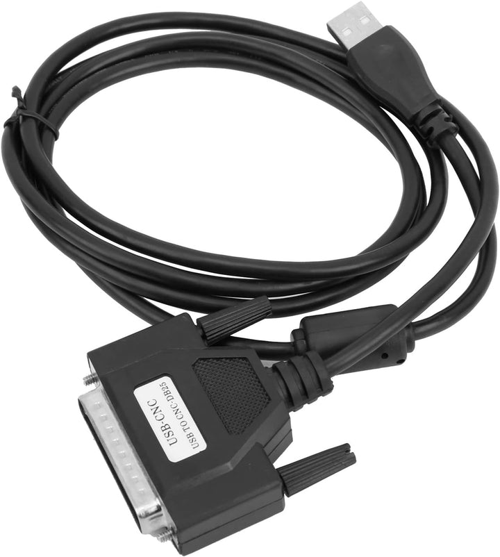 CNC-USB-Adapterkabel, schwarz DB25 12-Mbit/s-USB-Kabel zum Parallelkonverter Transformator Computer-