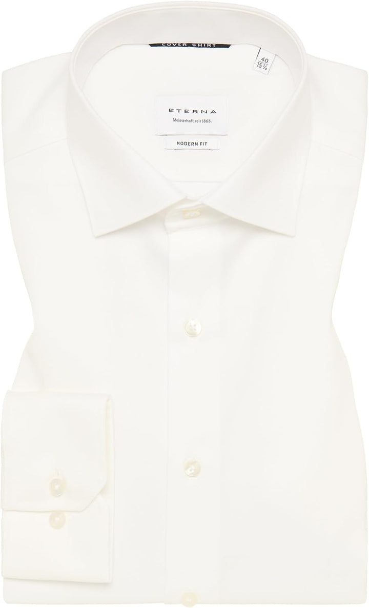ETERNA Herren Cover Shirt MODERN FIT 38 Kragen / 67 Ärmel Beige, 38 Kragen / 67 Ärmel Beige