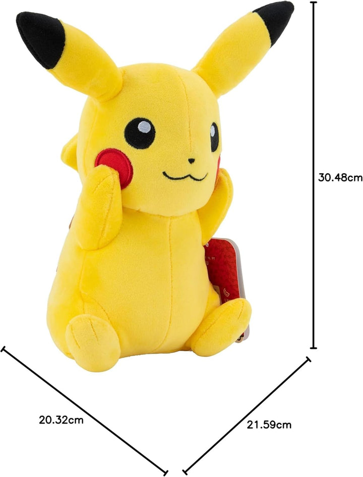 Pokémon PKW3074-20cm Plüsch - Pikachu, offizielles Plüsch Single, Single