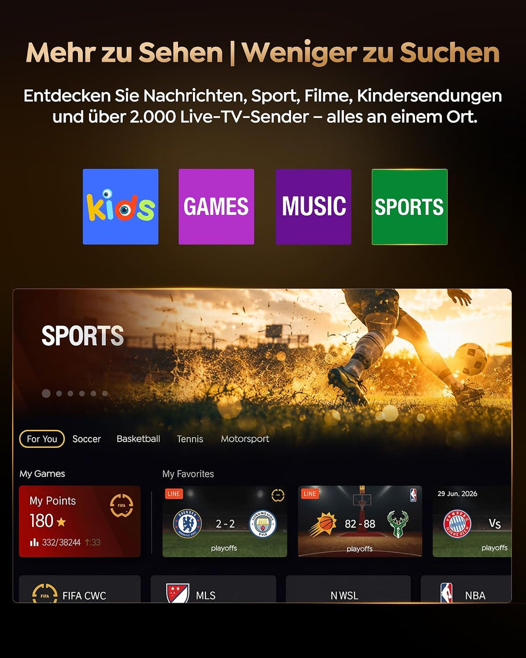 Beamer 4K mit VIDAA OS [2500 ANSI |56W Dolby Audio] FHD 1080P Outdoor Beamer Vollautomatische Einric