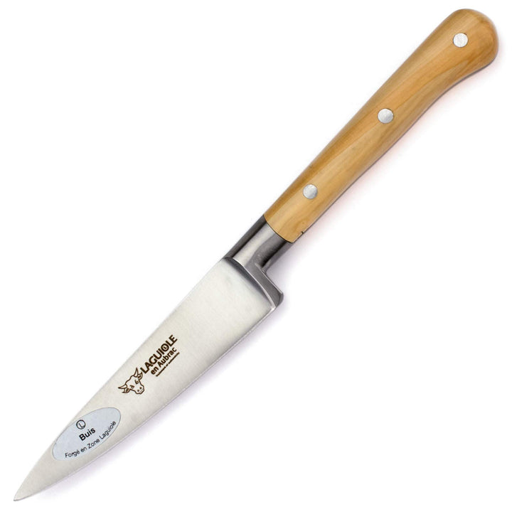 Laguiole en Aubrac Küchenmesser Schälmesser - Klinge 10 cm - Griff Buchsbaum Holz - Geschmiedete Qua