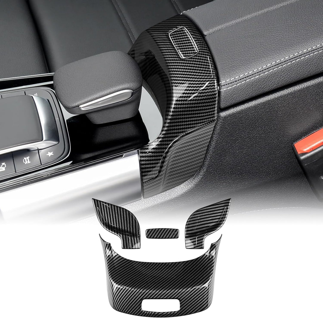 KUNGKIC ABS Auto Zentralsteuerung Armlehne Box Rahmen Dekorative Aufkleber Innenbereich Compatible w